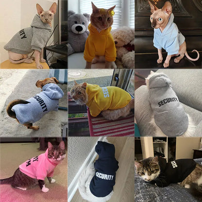 Warm Security Cat Hoodie Jacket