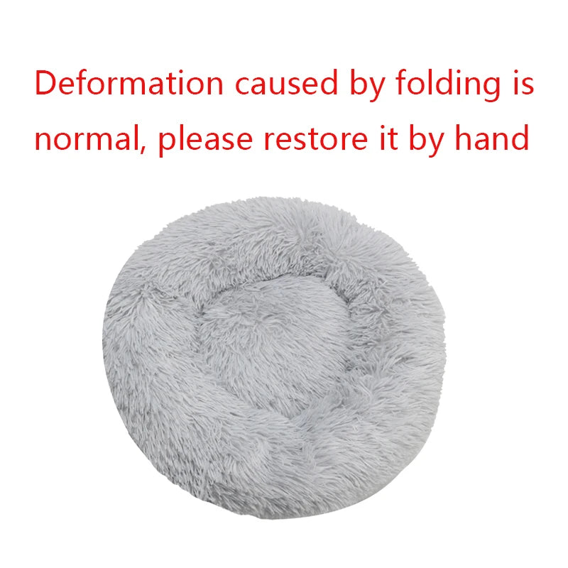 Round Plush Dog Sofa Bed