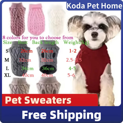 Knitted Dog Sweater