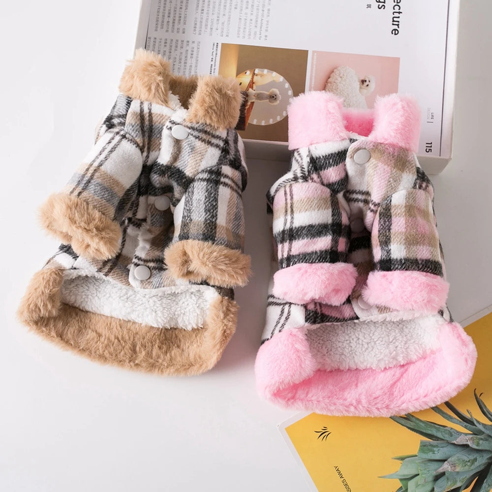 Winter Warm Fur Collar Pet Jacket