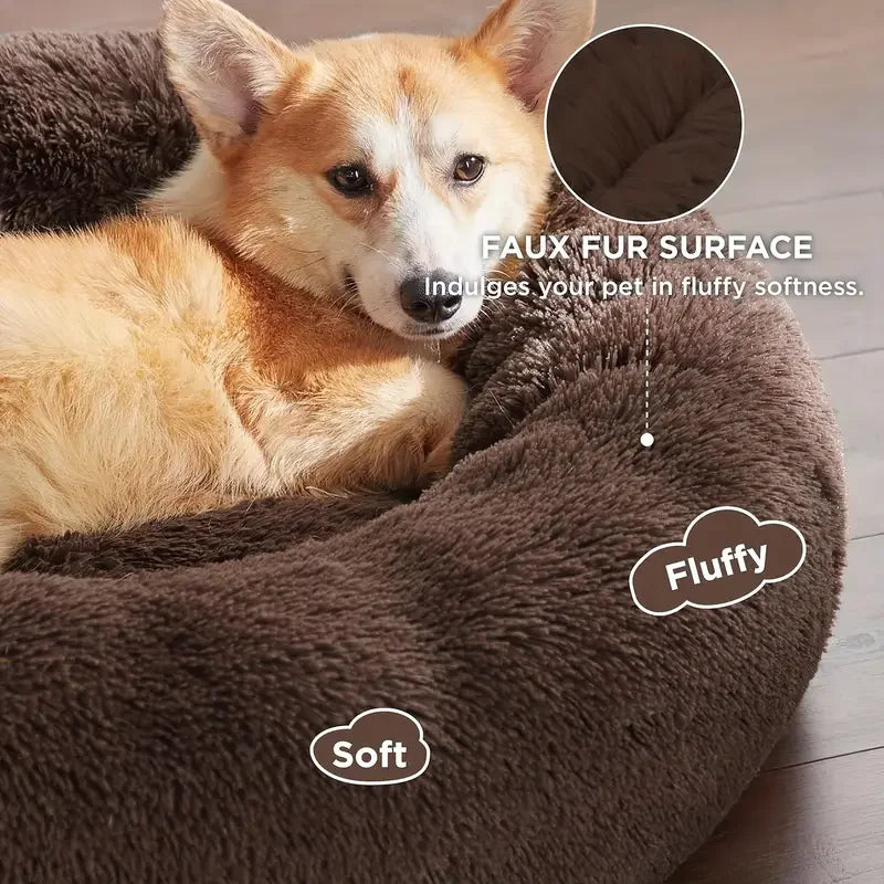 Round Plush Dog Sofa Bed