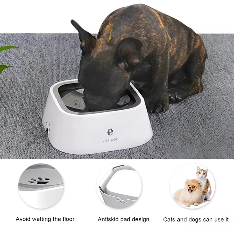 1.5L No-Spill Floating Water Bowl for Dogs