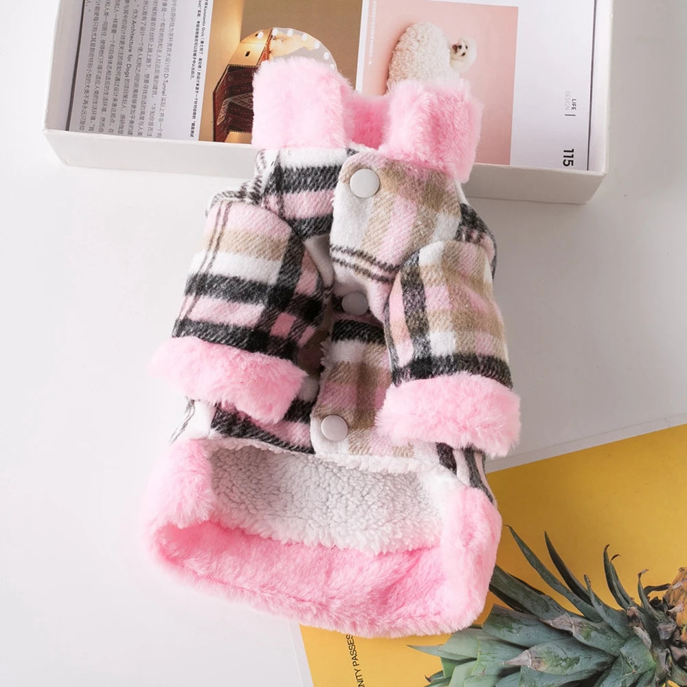 Winter Warm Fur Collar Pet Jacket