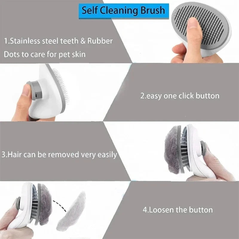 Self-Cleaning Slicker Brush