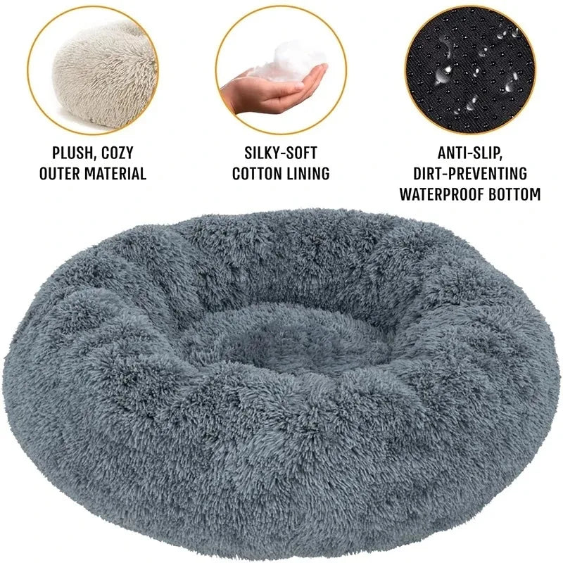 Round Plush Dog Sofa Bed