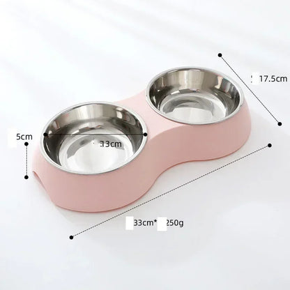 Double Stainless Steel Pet Feeder