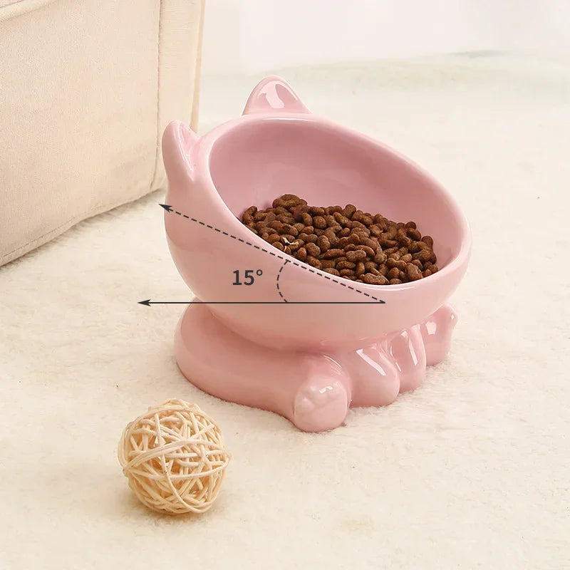 Ceramic Elevated Cat &amp; Dog Bowl