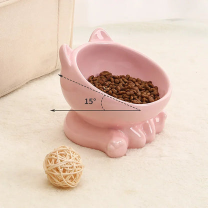 Ceramic Elevated Cat &amp; Dog Bowl