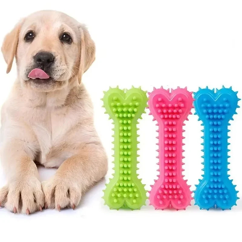 Soft Rubber Bone-Shaped Chew Toy