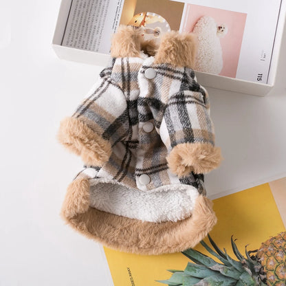 Winter Warm Fur Collar Pet Jacket