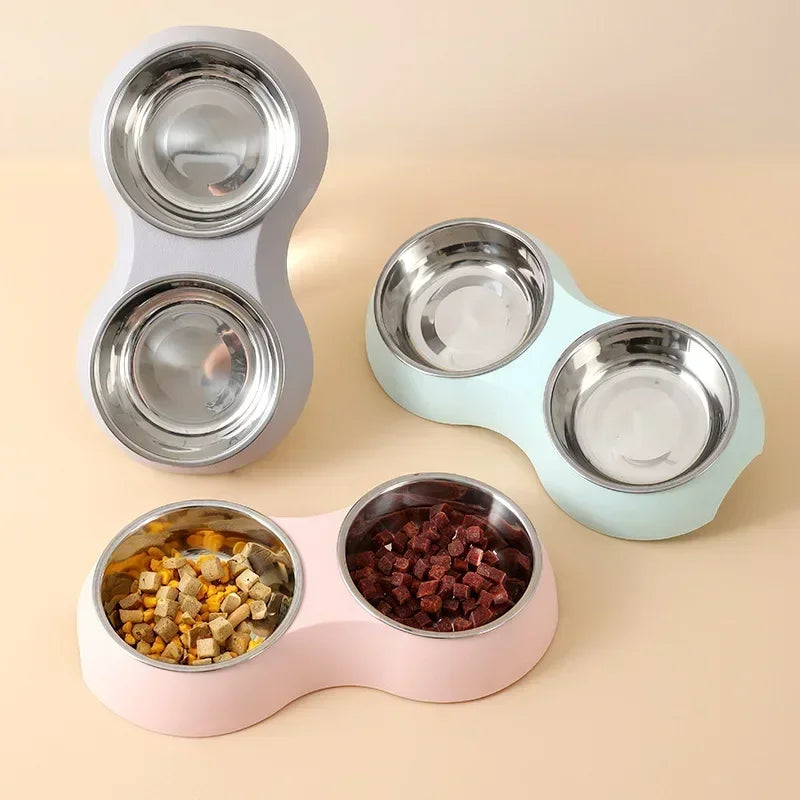 Double Stainless Steel Pet Feeder