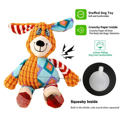 Plush Interactive Squeaky Pet Toy