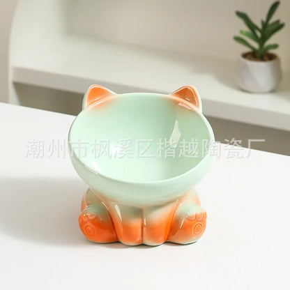 Ceramic Elevated Cat &amp; Dog Bowl