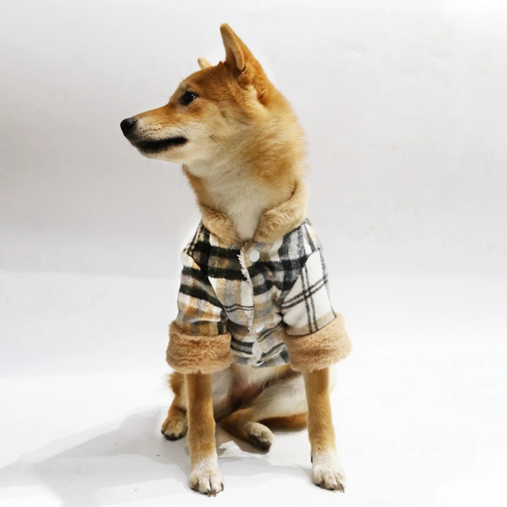 Winter Warm Fur Collar Pet Jacket