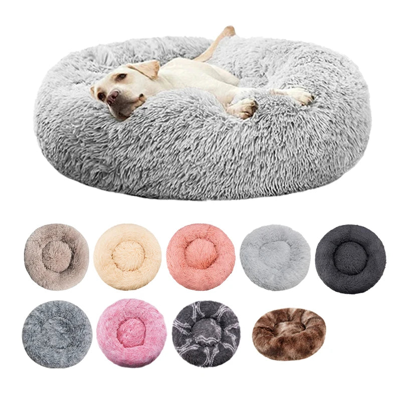 Round Plush Dog Sofa Bed