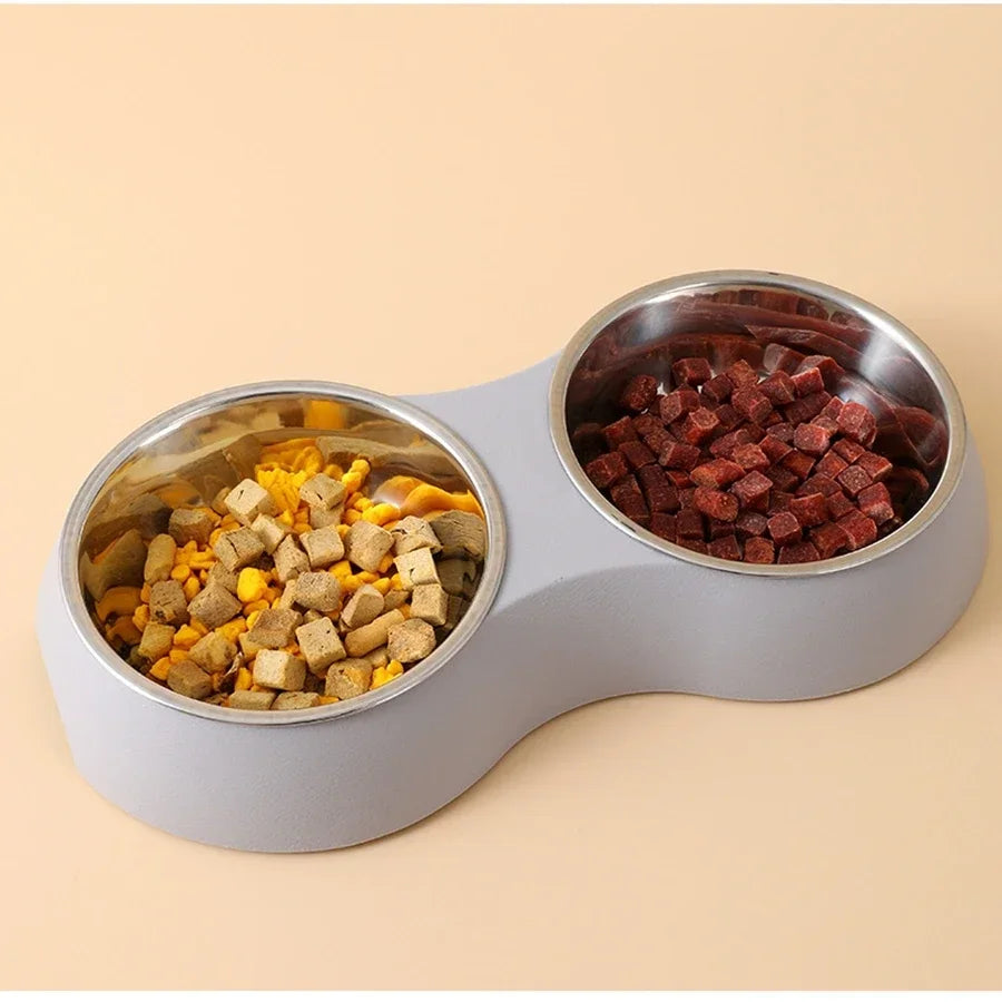 Double Stainless Steel Pet Feeder